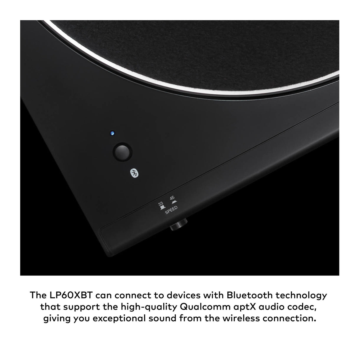 Audio-Technica AT-LP60XBT Bluetooth Stereo Turntable (Black) with Speakers Pairs