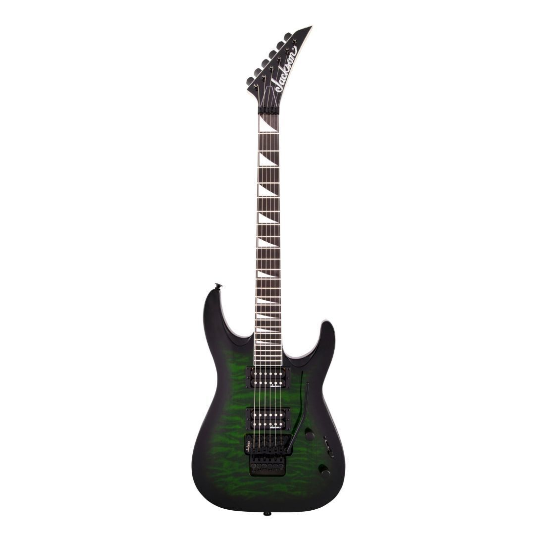 Jackson JS Series Dinky Arch Top JS32Q DKA Guitar, Transparent Green Burst