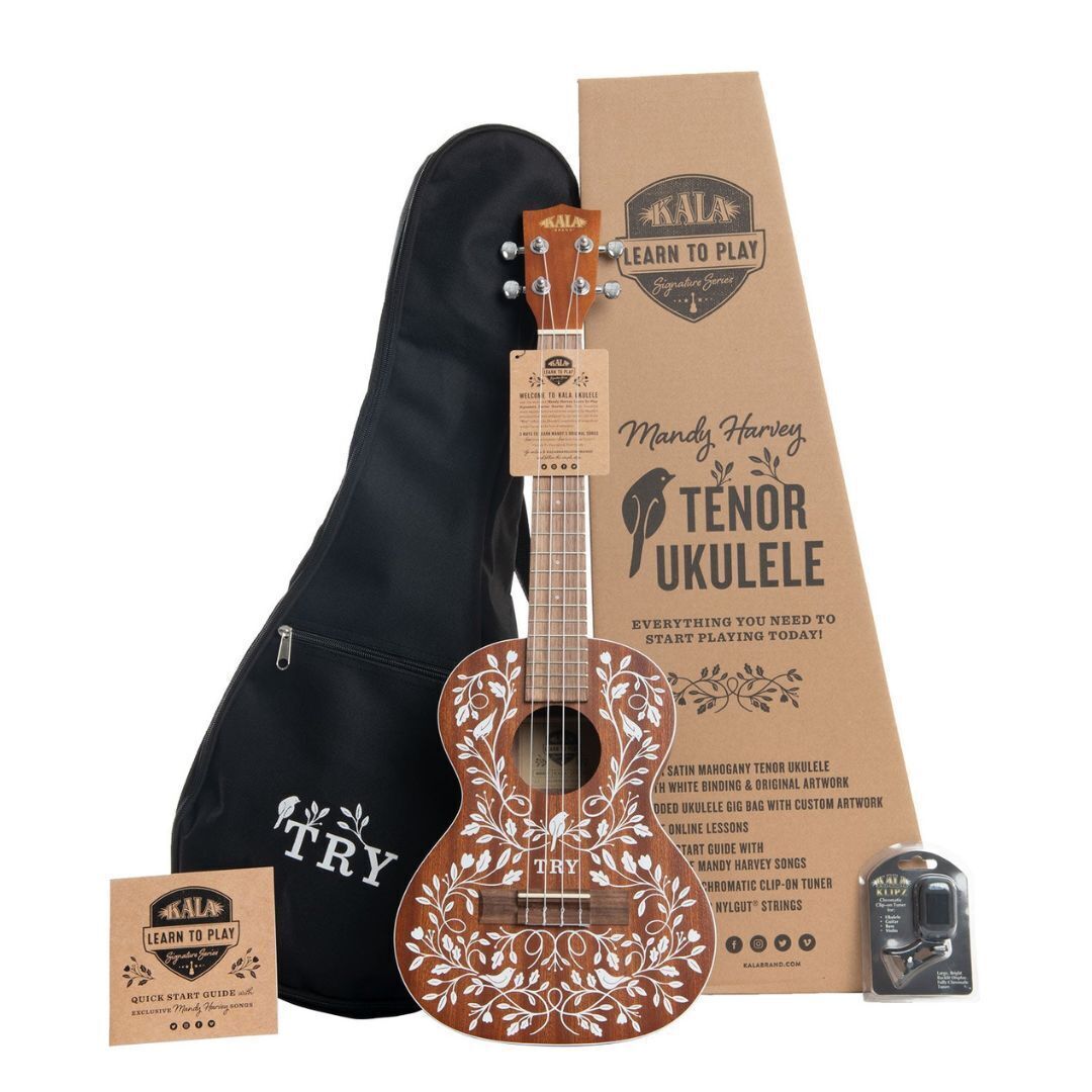 KALA LTP-MH Mandy Harvey 4-String Learn to Play Tenor Ukulele