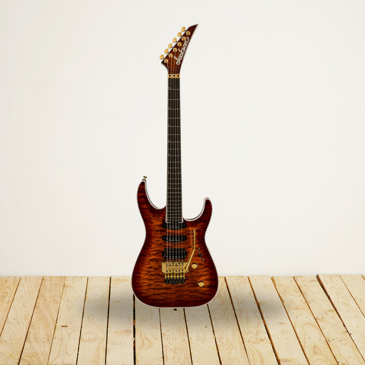 Jackson Pro Plus Series Soloist SLA3Q (Amber Tiger Eye) with Hardshell Case