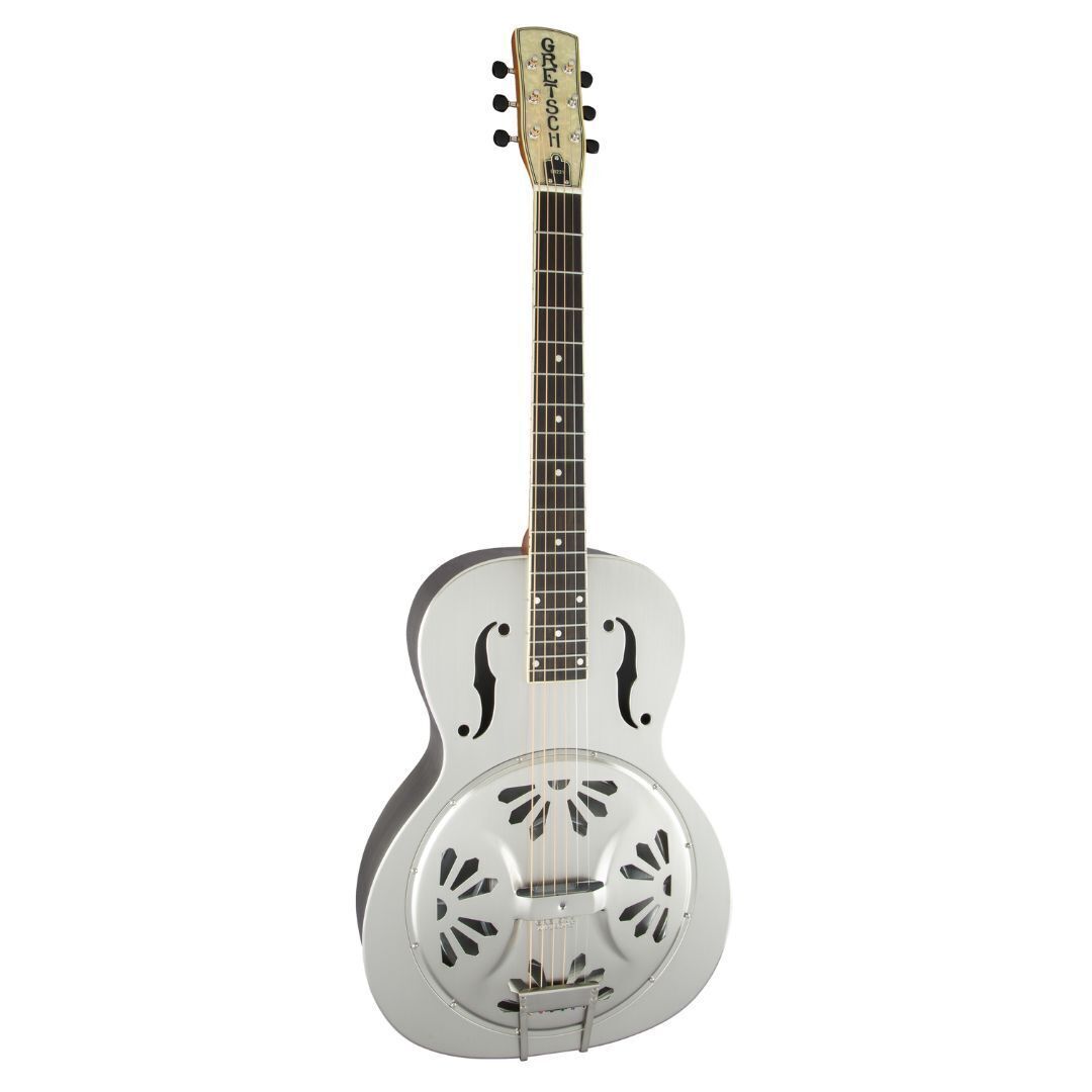 Gretsch G9221 Bobtail Steel Oval-Neck and Body Resonator Guitar, Fishman Pickup (Open Box)
