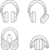 Audio-Technica ATH-M50XWH Professional Studio Monitor Headphones (White) Bundle