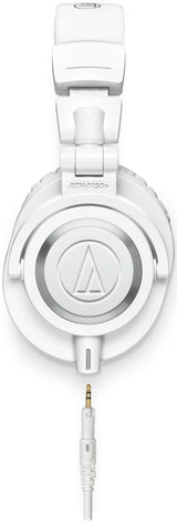 Audio-Technica ATH-M50XWH Professional Studio Monitor Headphones (White) Bundle