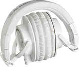 Audio-Technica ATH-M50XWH Professional Studio Monitor Headphones (White) Bundle