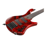 Ibanez EHB1505 EHB Ergonomic Headless Bass 5-String, Stained Wine Red Low Gloss