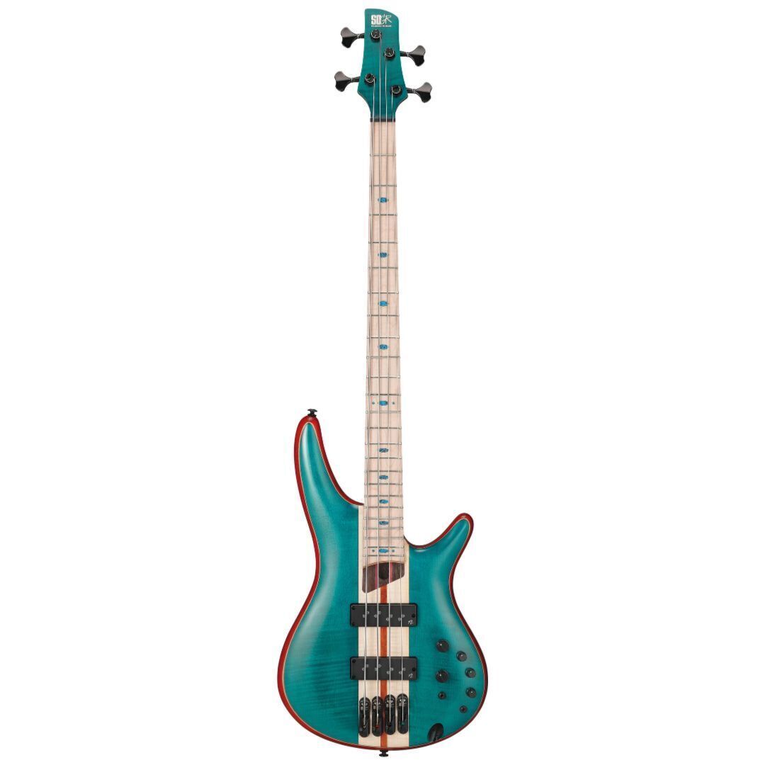 Ibanez SR1420BCGL SR Premium 4  String Electric Bass, Caribbean Green Low Gloss