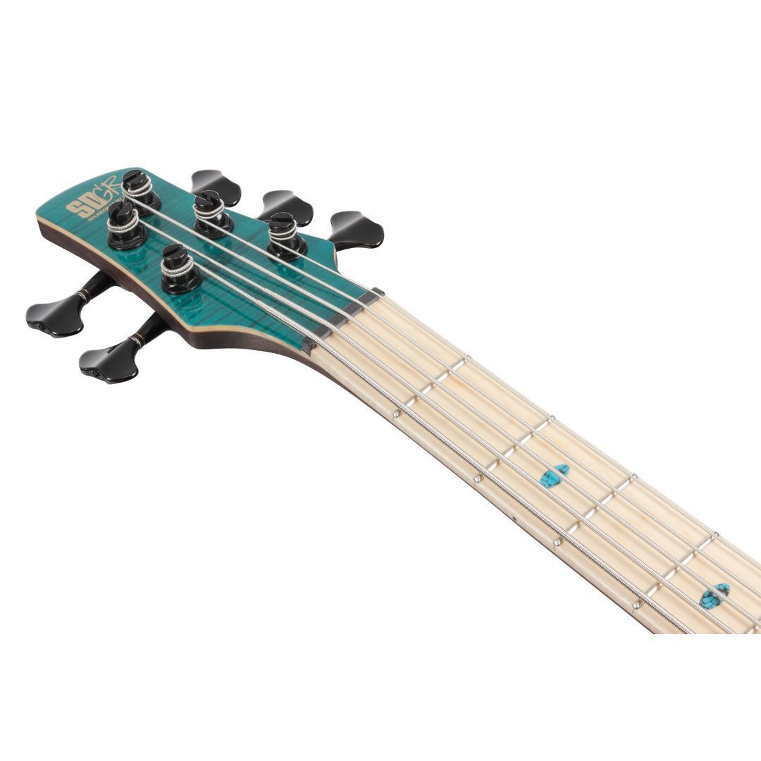 Ibanez SR1425BCGL SR Premium 5  String Electric Bass, Caribbean Green Low Gloss