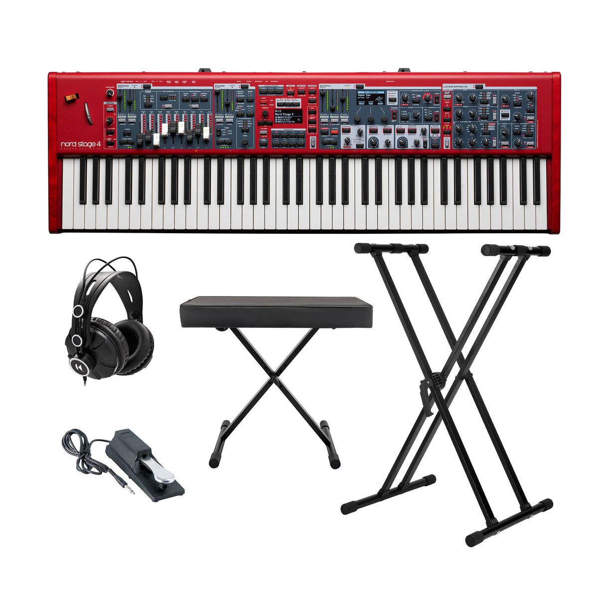 Nord Stage 4 HA73 73-Key Fully-Weighted Keyboard Bundle with Accessories