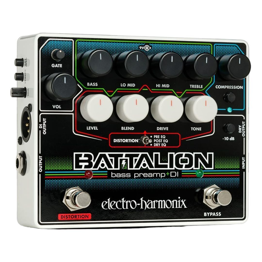 Electro Harmonix BATTALION Bass Preamp and DI Effects Pedal