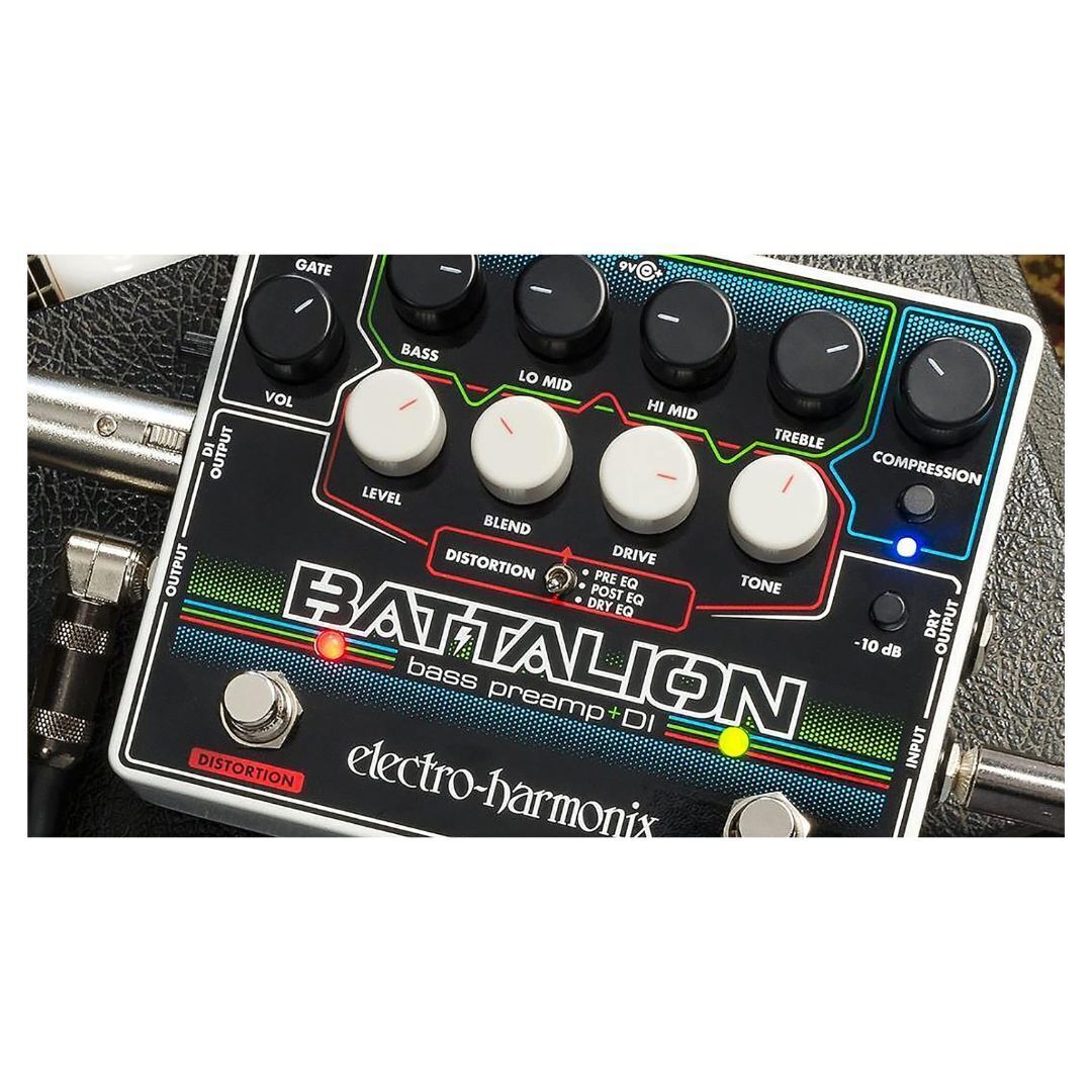 Electro Harmonix BATTALION Bass Preamp and DI Effects Pedal