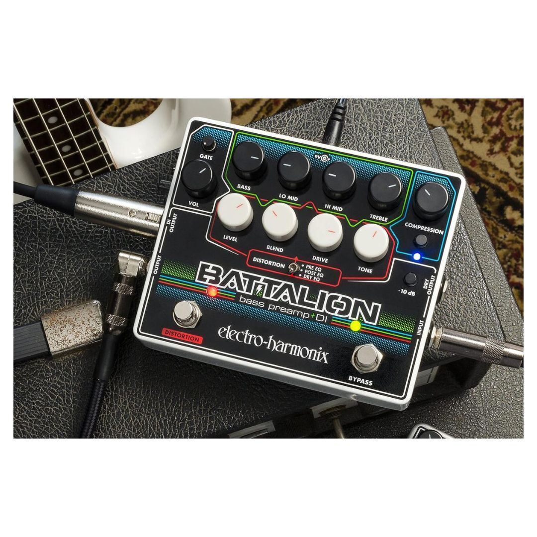 Electro Harmonix BATTALION Bass Preamp and DI Effects Pedal
