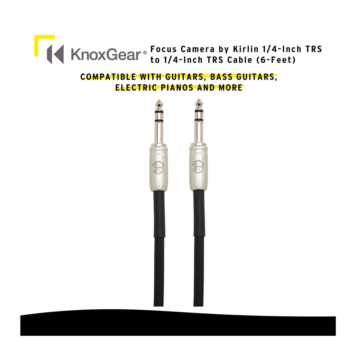Knox Gear 1/4in TRS to 1/4inTRS Cable (6-Feet)
