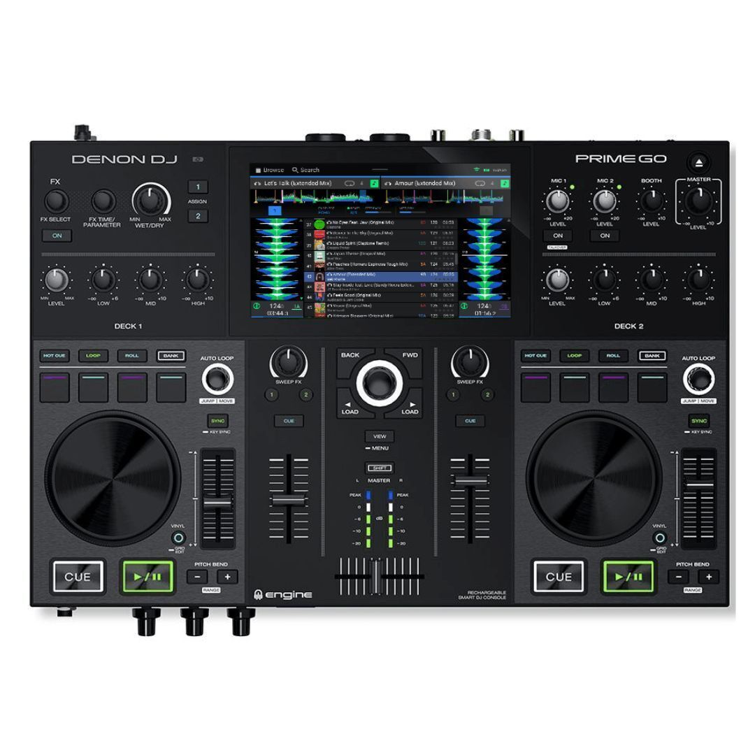Denon DJ Prime GO 2-Deck Rechargeable Smart DJ Console with 7" Touchscreen