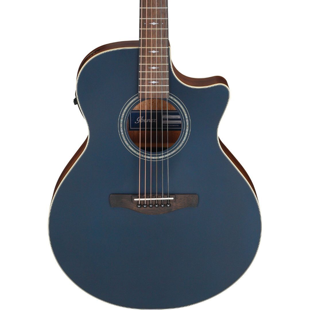 Ibanez AE100DBF Grand Auditorium Acoustic-Electric Guitar Dark Tide Blue Flat