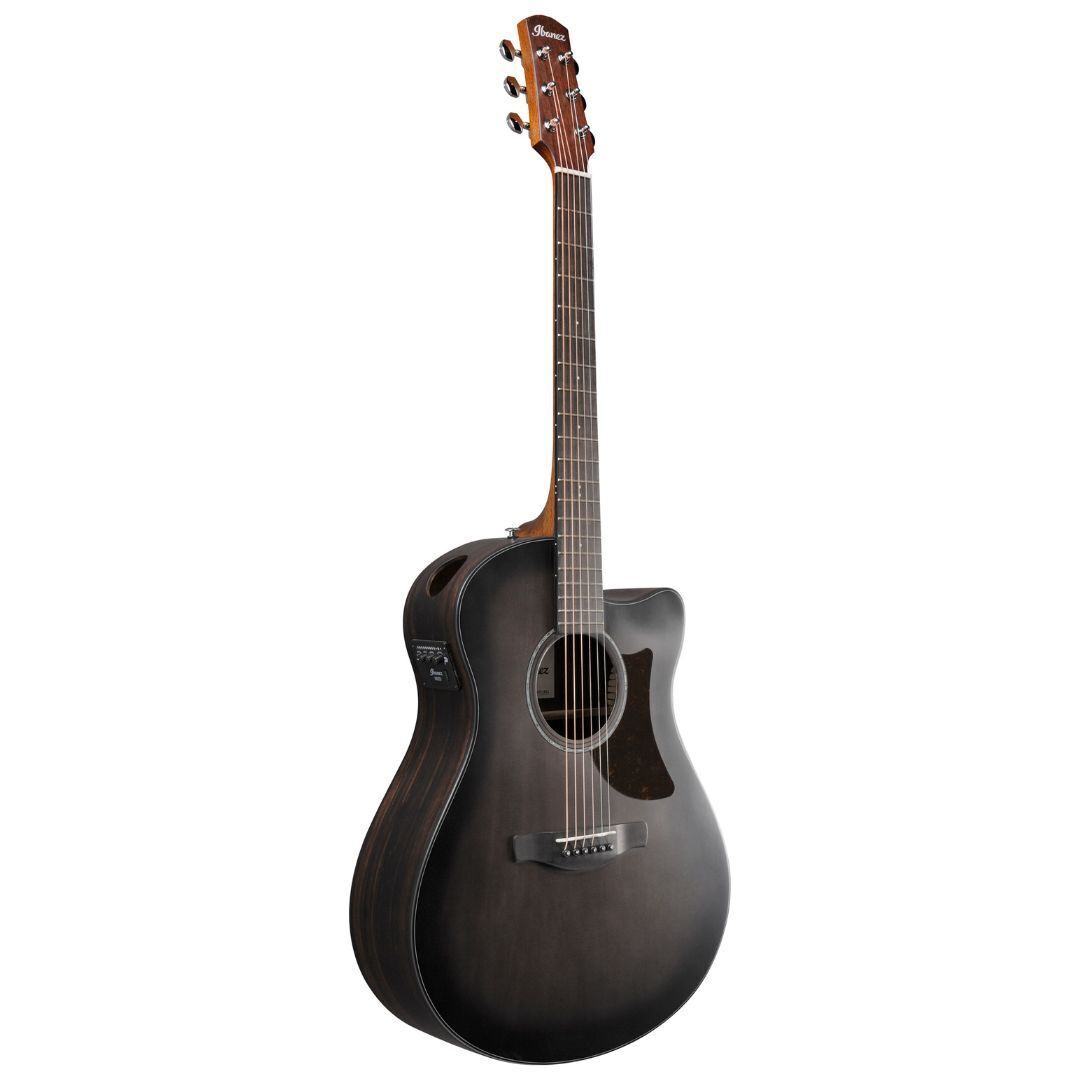 Ibanez AAM70CETBN Auditorium Acoustic-Electric Guitar Transparent Charcoal Burst