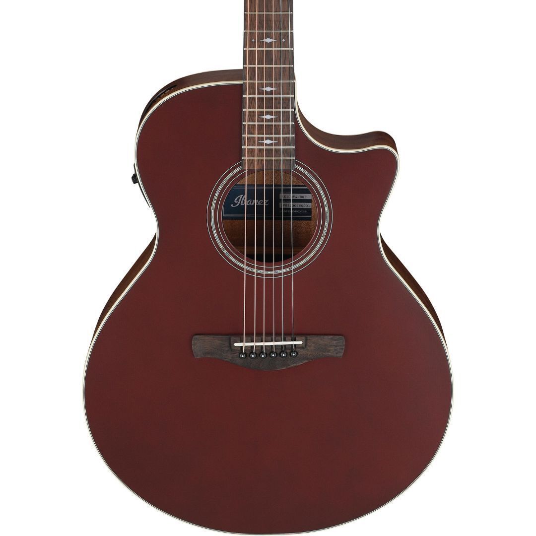 Ibanez AE100BUF Grand Auditorium Acoustic-Electric Guitar Burgundy Flat