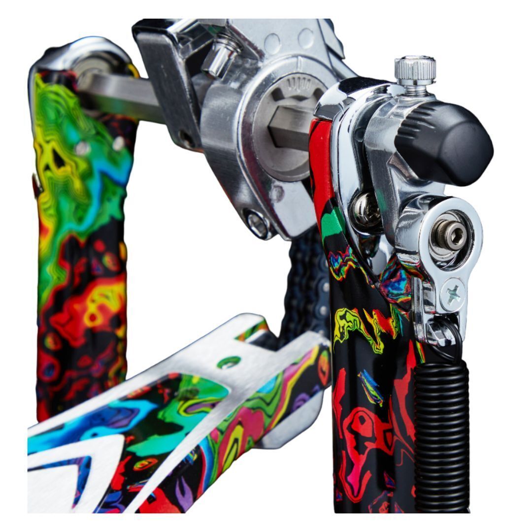 TAMA 50th Limited Iron Cobra Marble Psychedelic Rainbow Power Glide Single Pedal