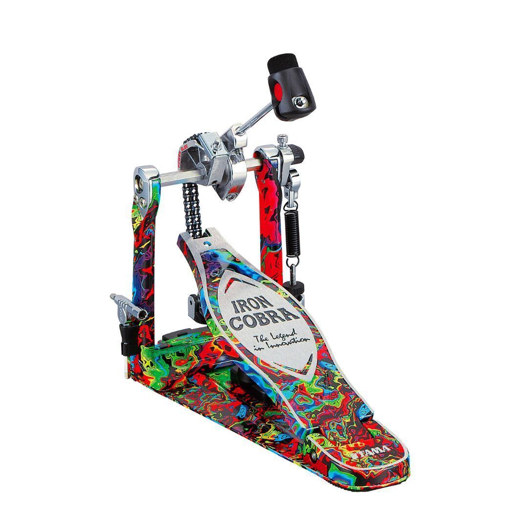 TAMA 50th Limited Iron Cobra Marble Psychedelic Rainbow Power Glide Single Pedal