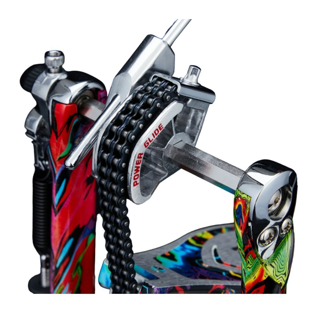 TAMA 50th Limited Iron Cobra Marble Psychedelic Rainbow Power Glide Single Pedal