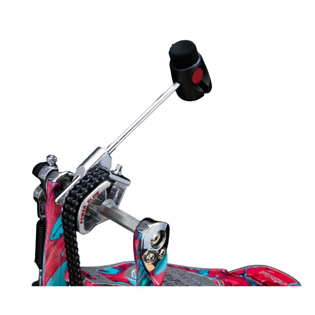 TAMA 50th Limited Iron Cobra Marble Coral Swirl Power Glide Twin Pedal