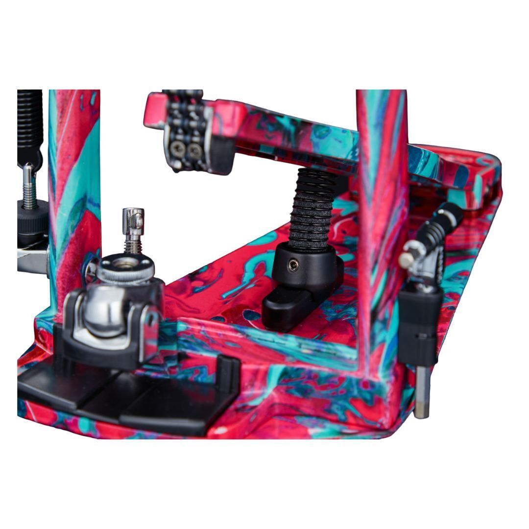 TAMA 50th Limited Iron Cobra Marble Coral Swirl Power Glide Twin Pedal