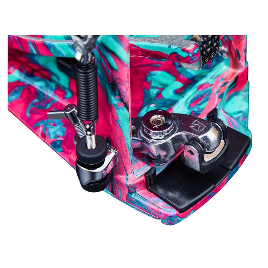 TAMA 50th Limited Iron Cobra Marble Coral Swirl Power Glide Twin Pedal