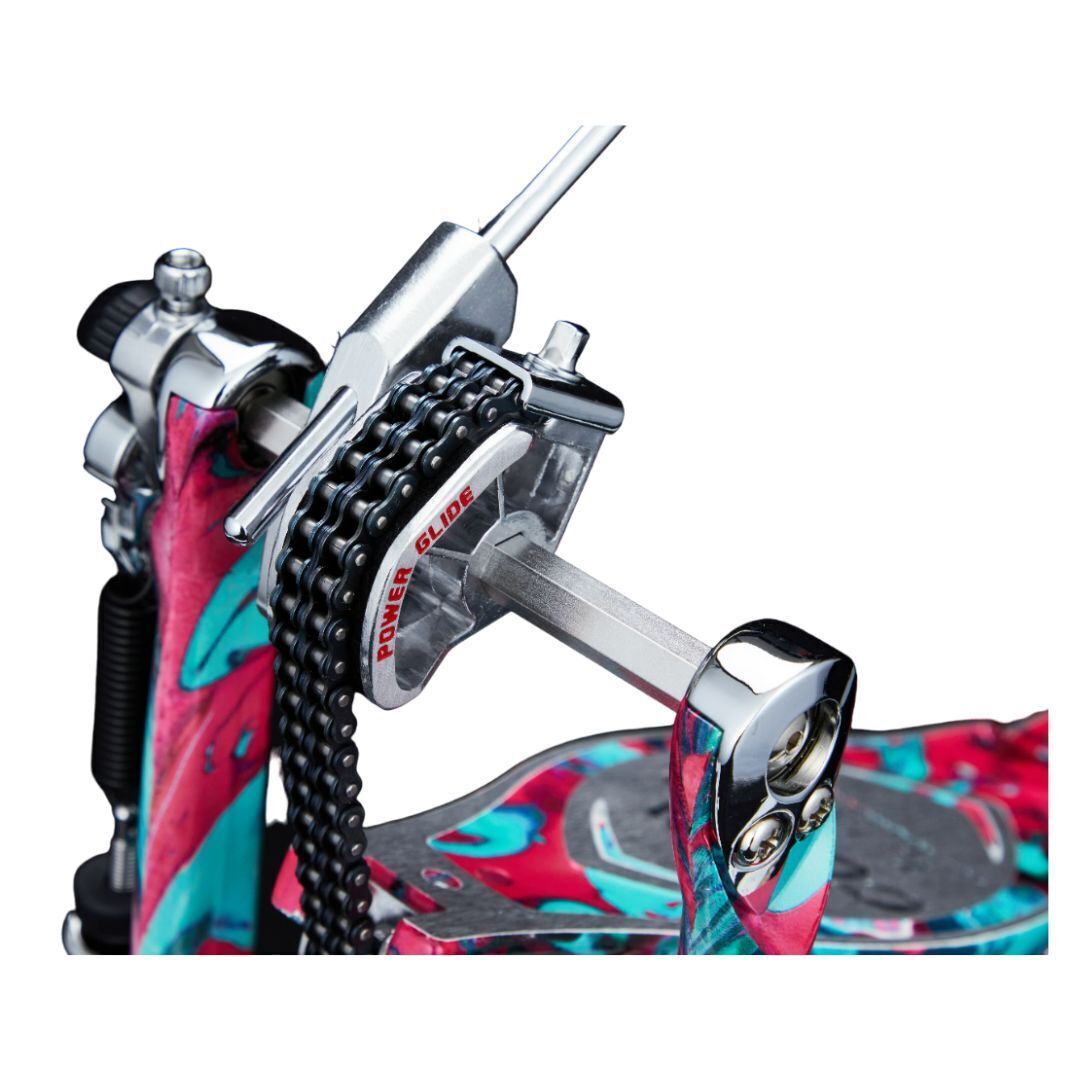 TAMA 50th Limited Iron Cobra Marble Coral Swirl Power Glide Twin Pedal