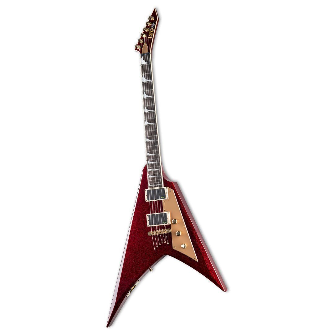 ESP LTD KH-V Kirk Hammett Signature Electric Guitar - Red Sparkle