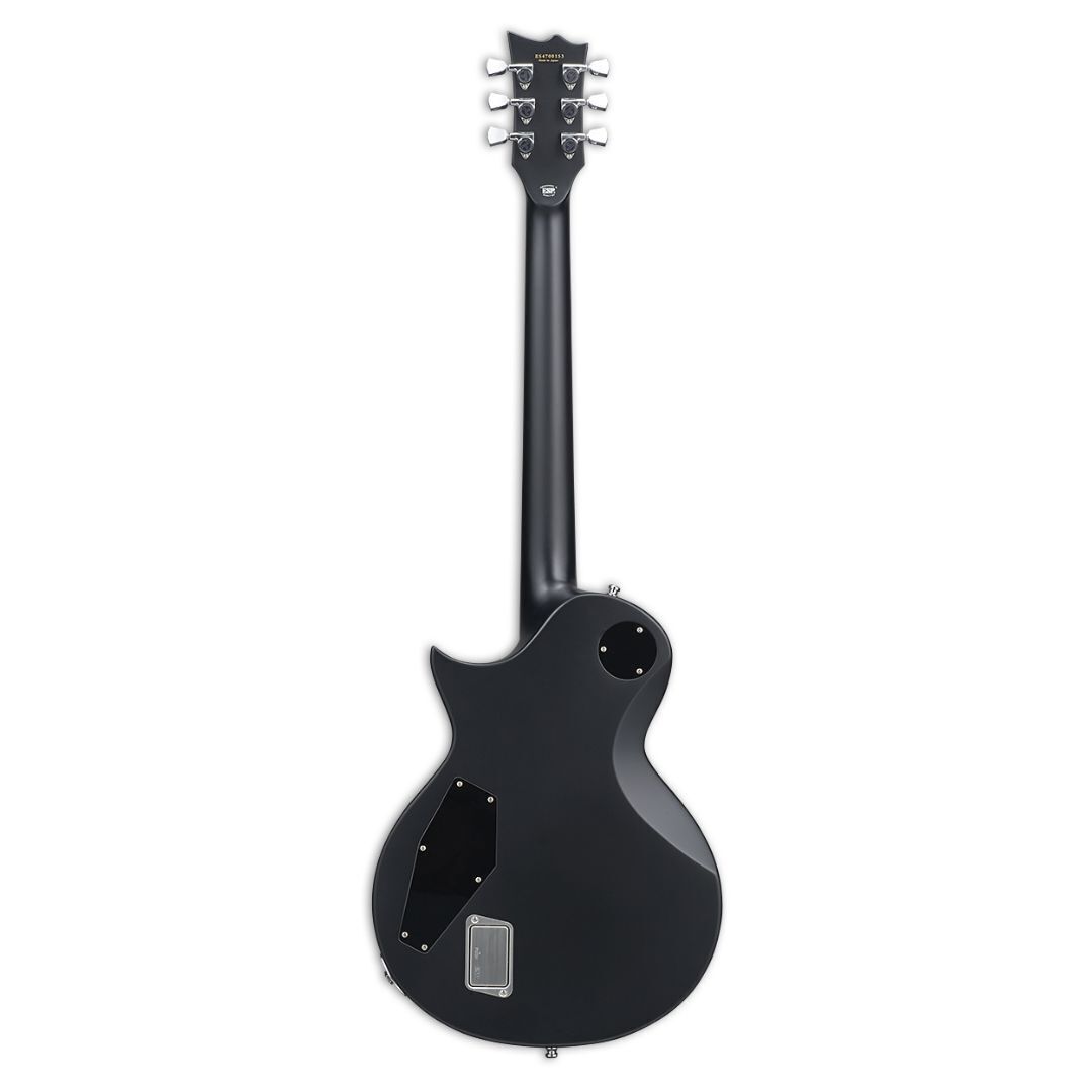 ESP E-II Eclipse BB 6-String Electric Guitar with Mahogany Body and Hard-Shell Case (Black Satin)