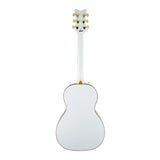 Gretsch G5021E Rancher Penguin Parlor Acoustic 6-String Guitar (White) Bundle