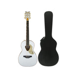 Gretsch G5021E Rancher Penguin Parlor Acoustic 6-String Guitar (White) Bundle