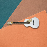 Gretsch G5021E Rancher Penguin Parlor Acoustic 6-String Guitar (White) Bundle