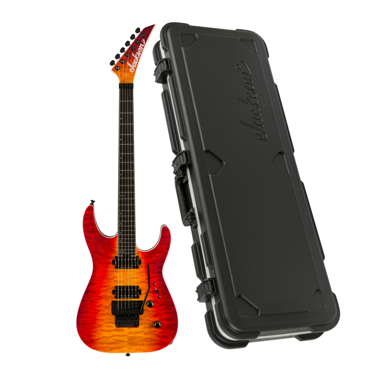 Jackson Pro Plus Dinky DKAQ 6-String Electric Guitar (Firestorm) with Case