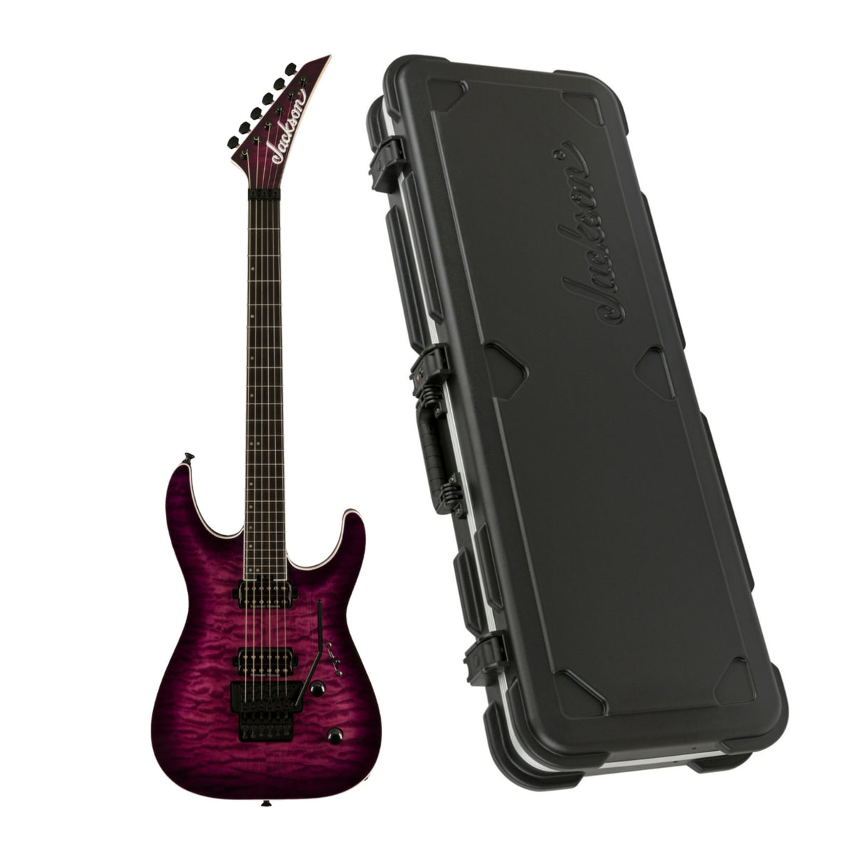 Jackson Pro Plus Dinky DKAQ Guitar (Transparent Purple Burst) with Case