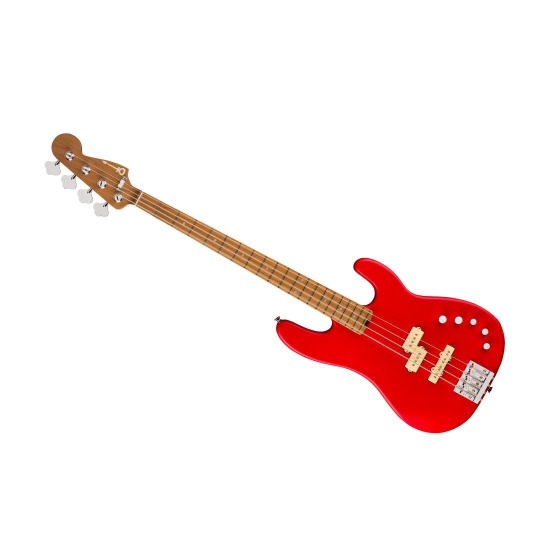 Charvel ProMod San Dimas PJ IV MAH Bass Guitar - Satin Ferrari Red