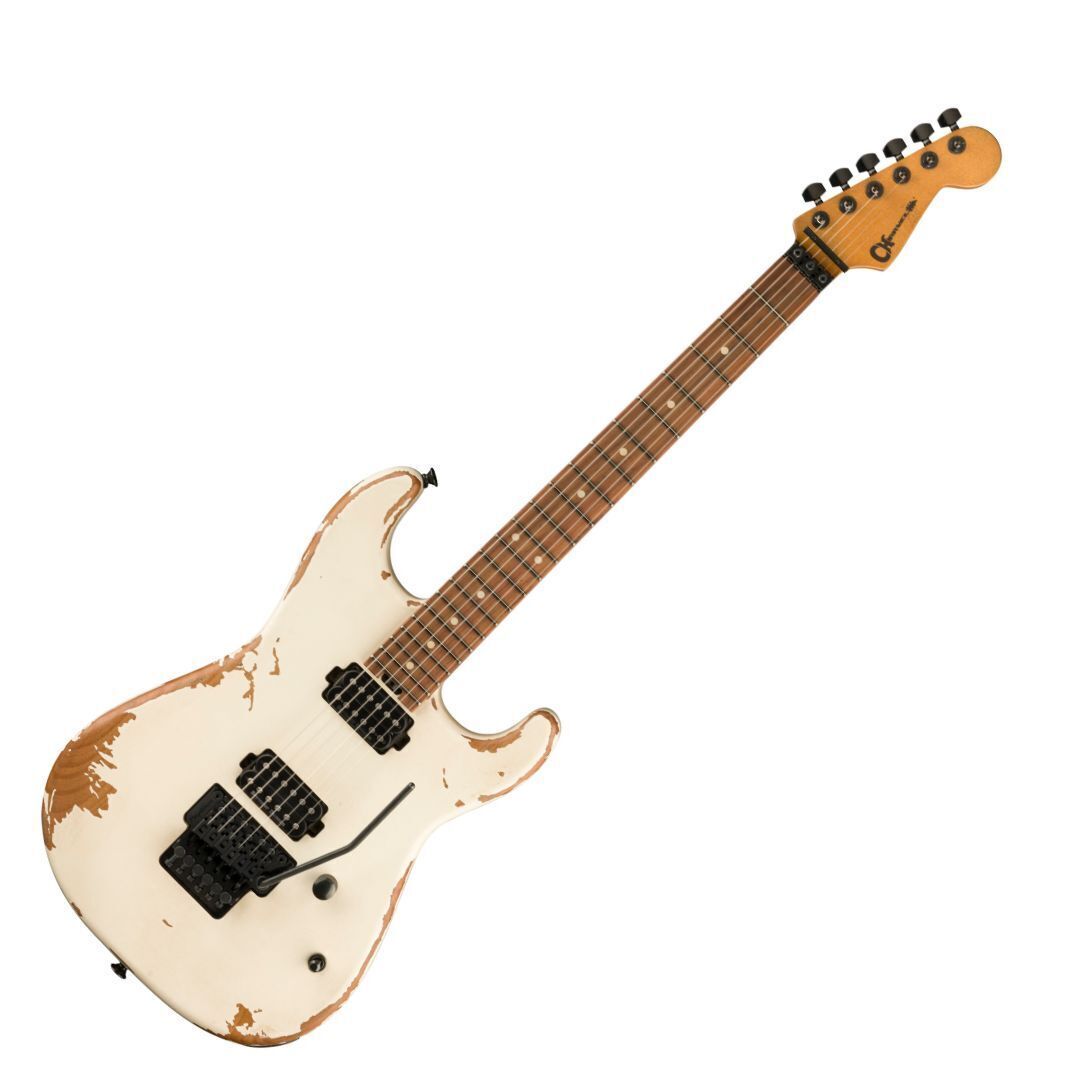 Charvel ProMod Relic San Dimas Style 1 HH FR PF Pau Ferro Electric Guitar -White