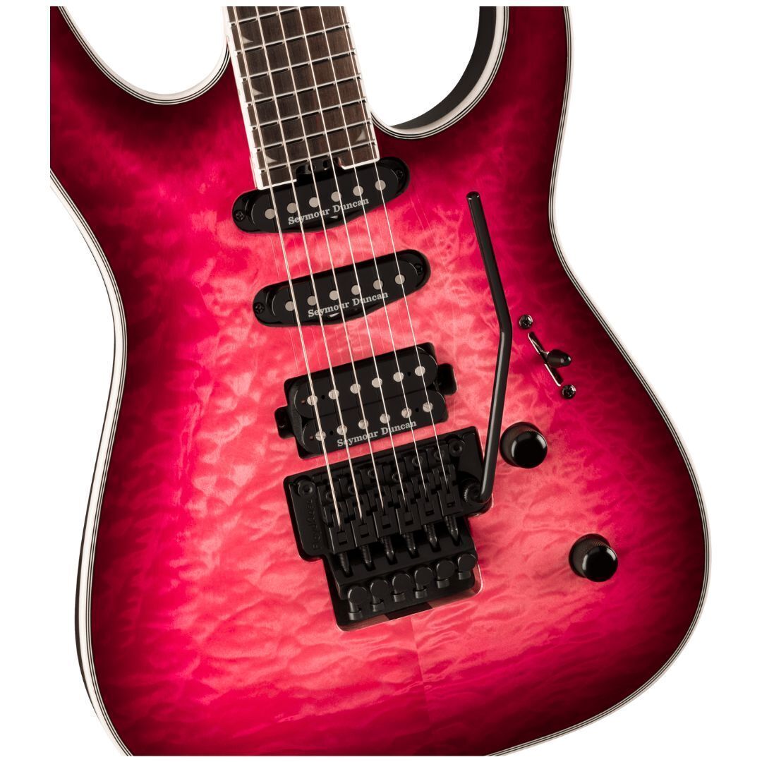 Jackson Pro Plus Series Soloist SLA3Q Electric Guitar - Fuschia Burst