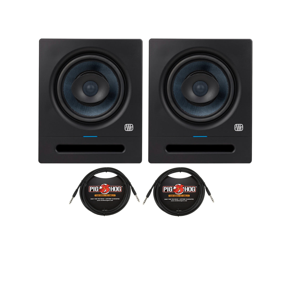 PreSonus Eris Pro 6 6-inch 2-Way Studio Monitor Pair with 1/4-Inch TRS Cables