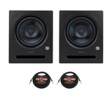 PreSonus Eris Pro 8 8-Inch 2-way Studio Monitor (Pair) with 1/4-Inch TRS Cables