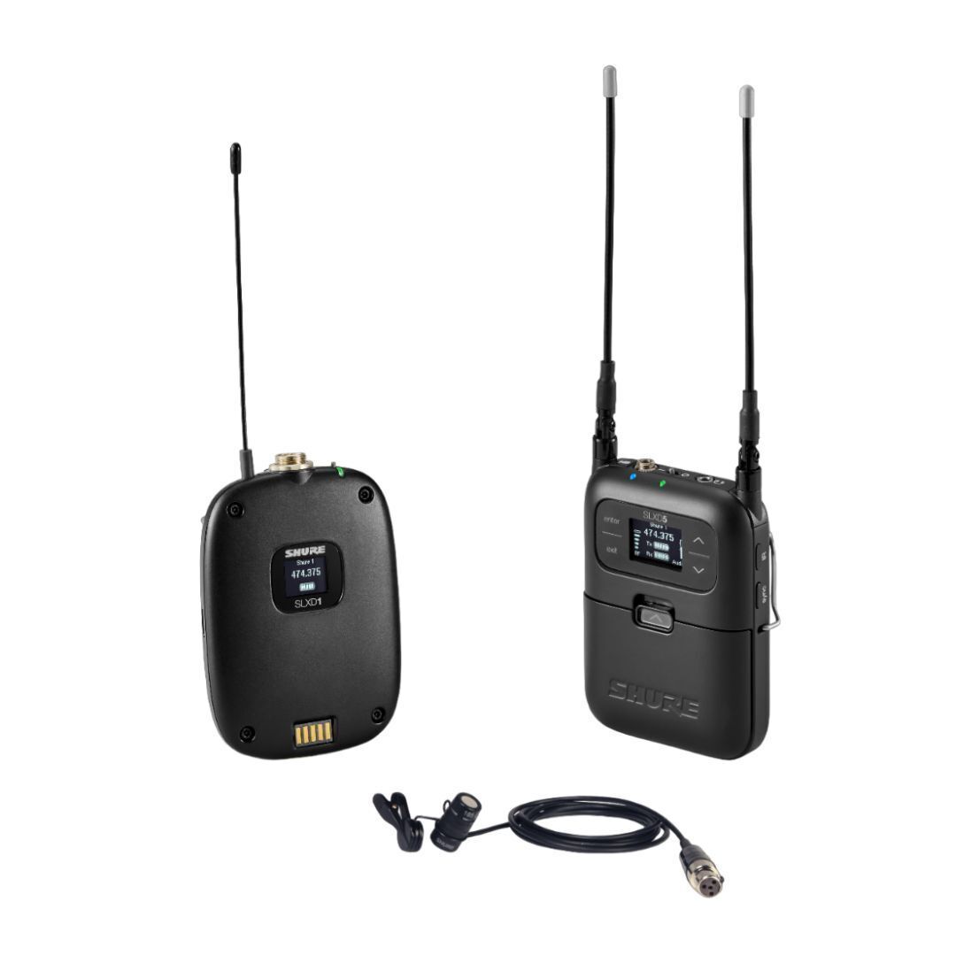 Shure Portable Digital Wireless Bodypack System with Transmitter, Receiver, Mic