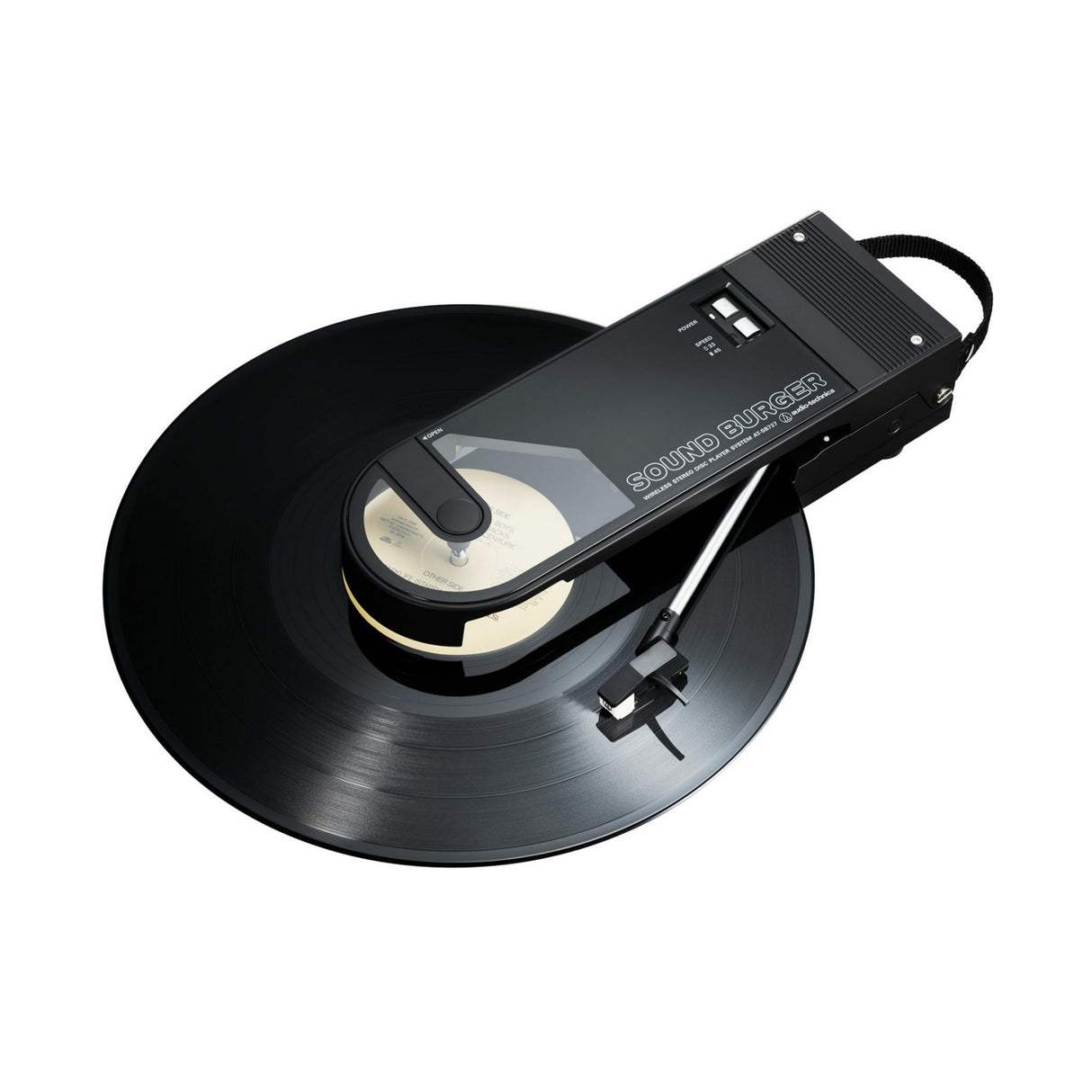 Audio-Technica AT-SB727 Sound Burger Portable Bluetooth Turntable with Monitors