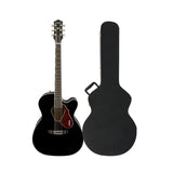 Gretsch G5013CE Rancher Junior Cutaway Acoustic Electric Guitar (Black) Bundle