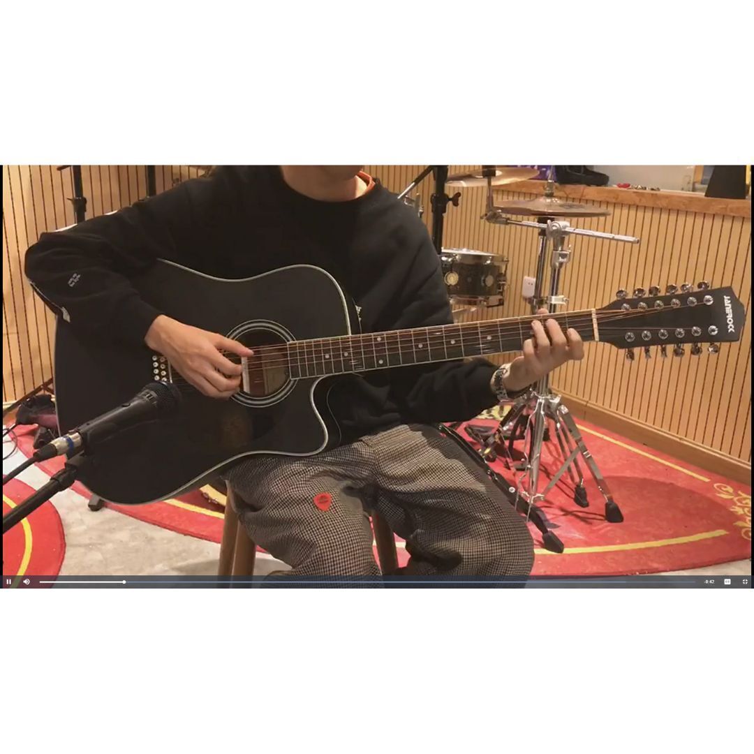 Takamine G Series GD30CE-12 Dreadnought 12-String Acoustic-Electric Guitar Black