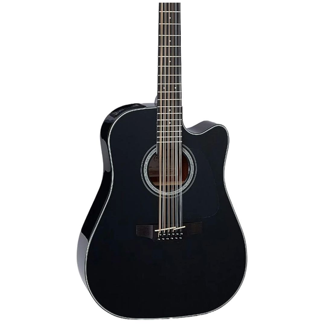 Takamine G Series GD30CE-12 Dreadnought 12-String Acoustic-Electric Guitar Black