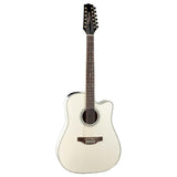 Takamine GD-37CE PW 12-String Dreadnought Acoustic-Electric Guitar - Pearl White