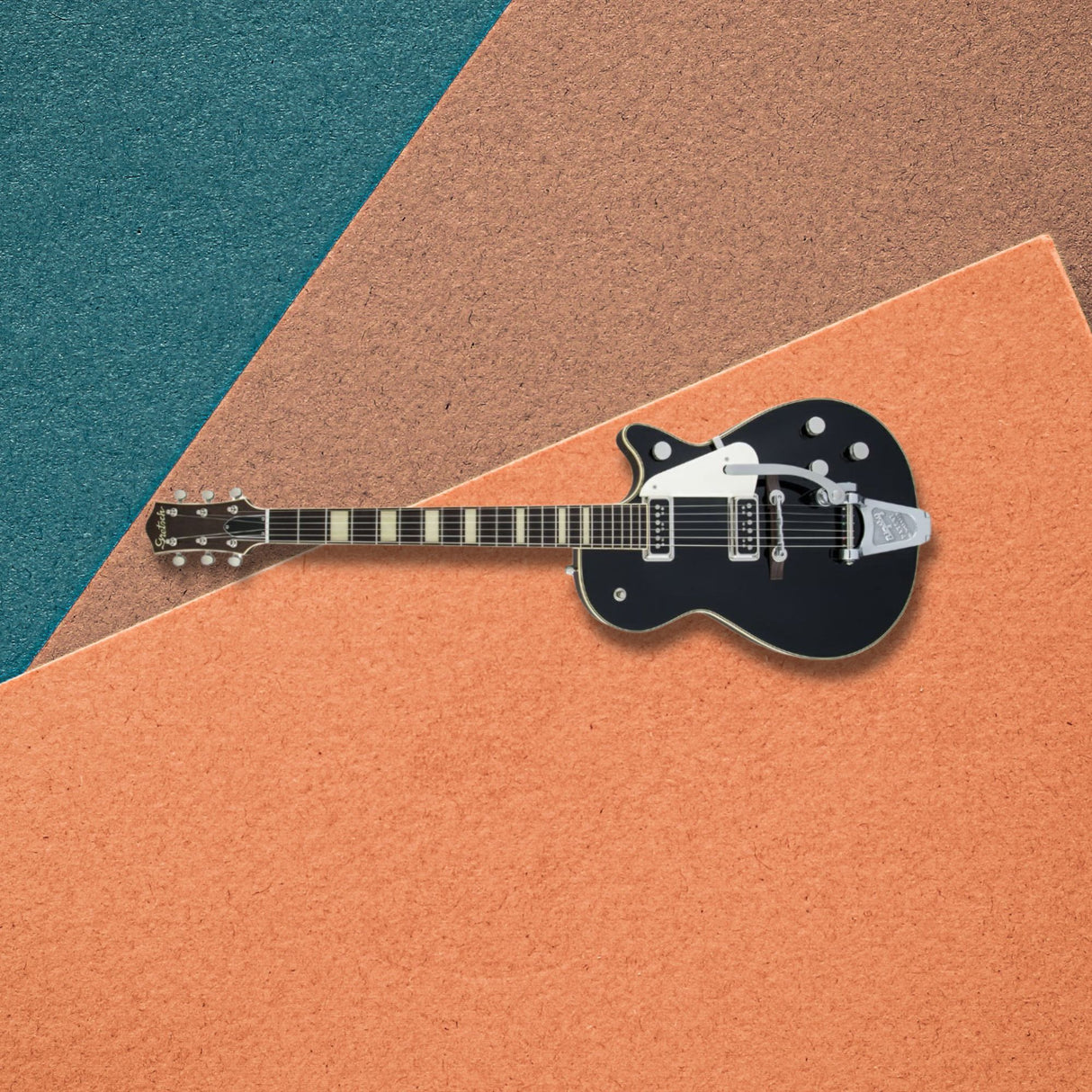 Gretsch G6128T-53 Vintage Select '53 Duo Jet Electric Guitar (Black) with Guitar