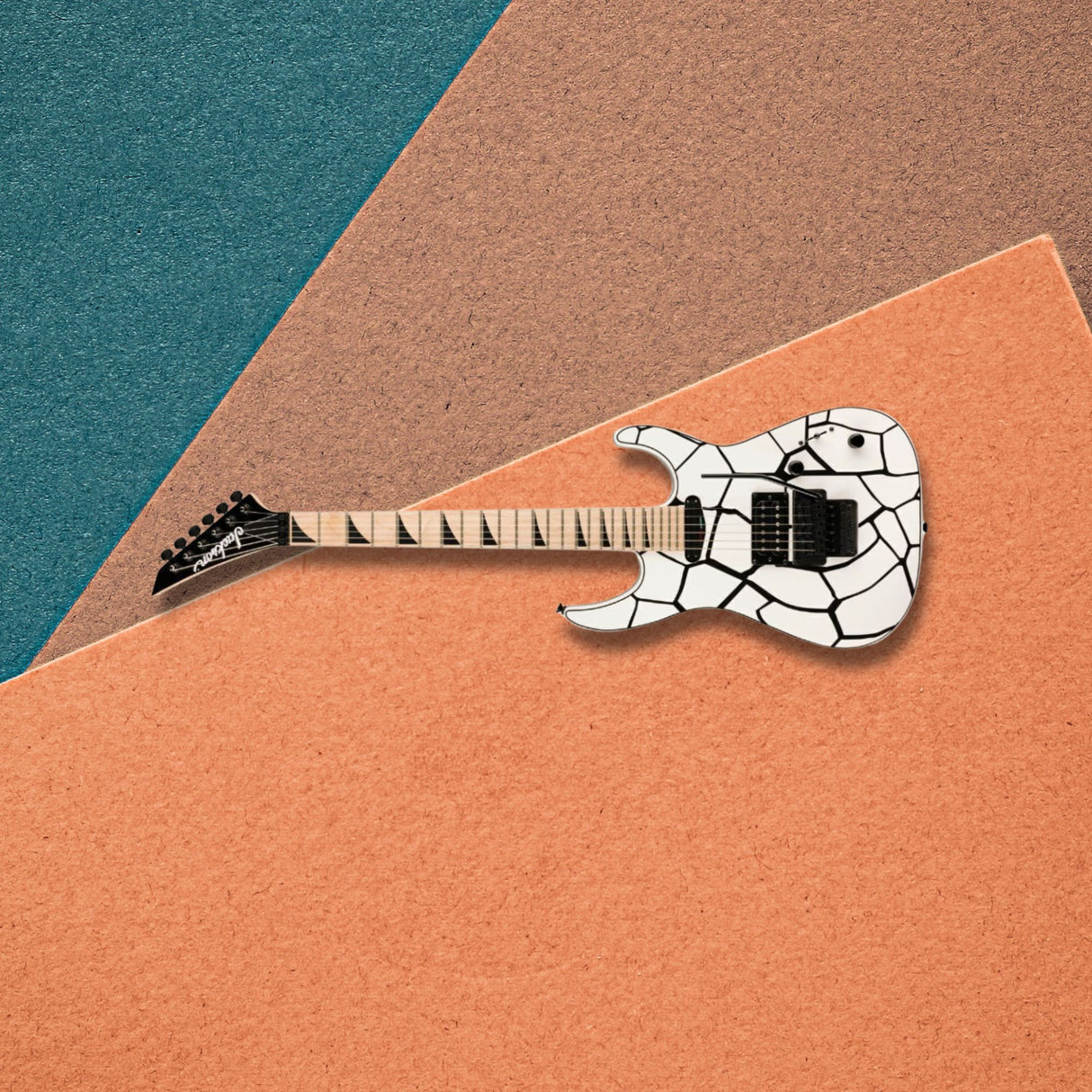 Jackson X Series Dinky DK1A Electric Guitar (White Tortoise) w/ Gig Bag, Strings