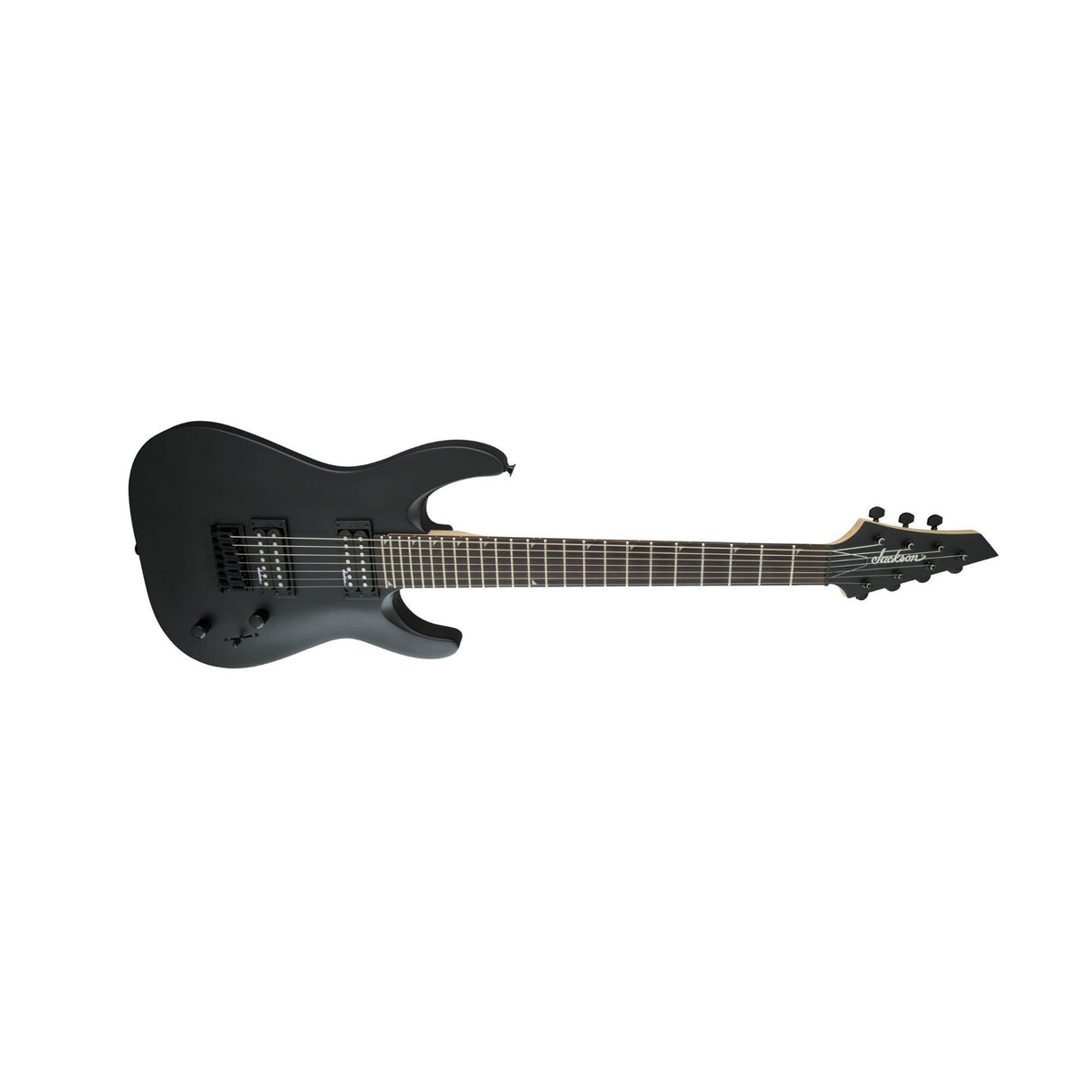 Jackson JS Series Dinky Arch Top JS22-7 DKA HT Electric Guitar (Black) Bundle