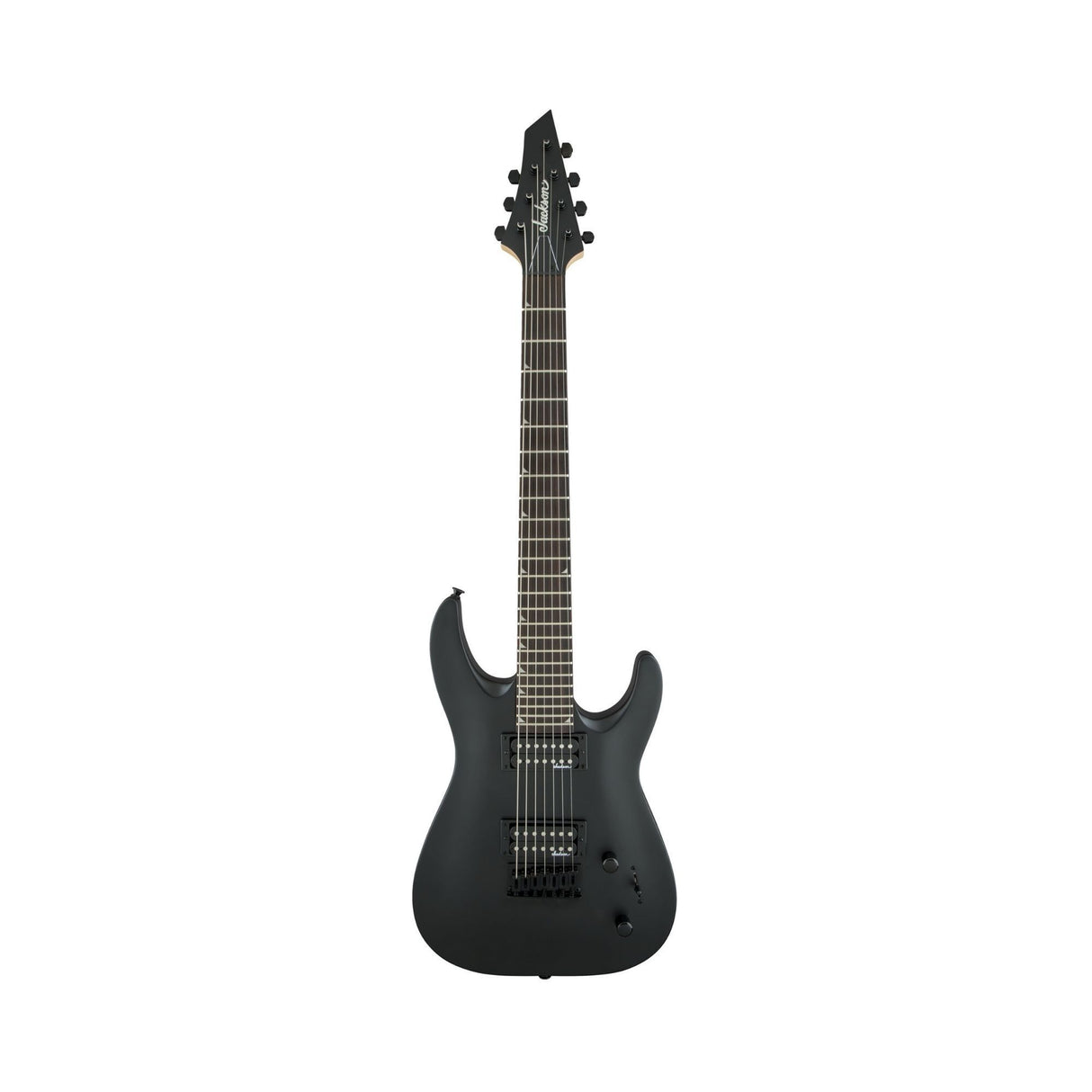 Jackson JS Series Dinky Arch Top JS22-7 DKA HT Electric Guitar (Black) Bundle
