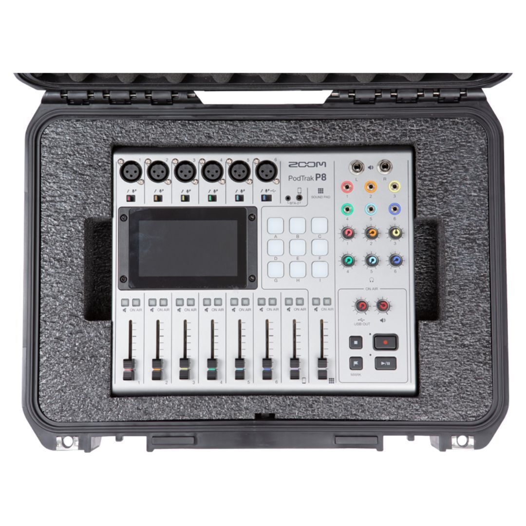 SKB Cases iSeries 1711-6 Case for Zoom PodTrak P8 Podcast Mixer and Accessory